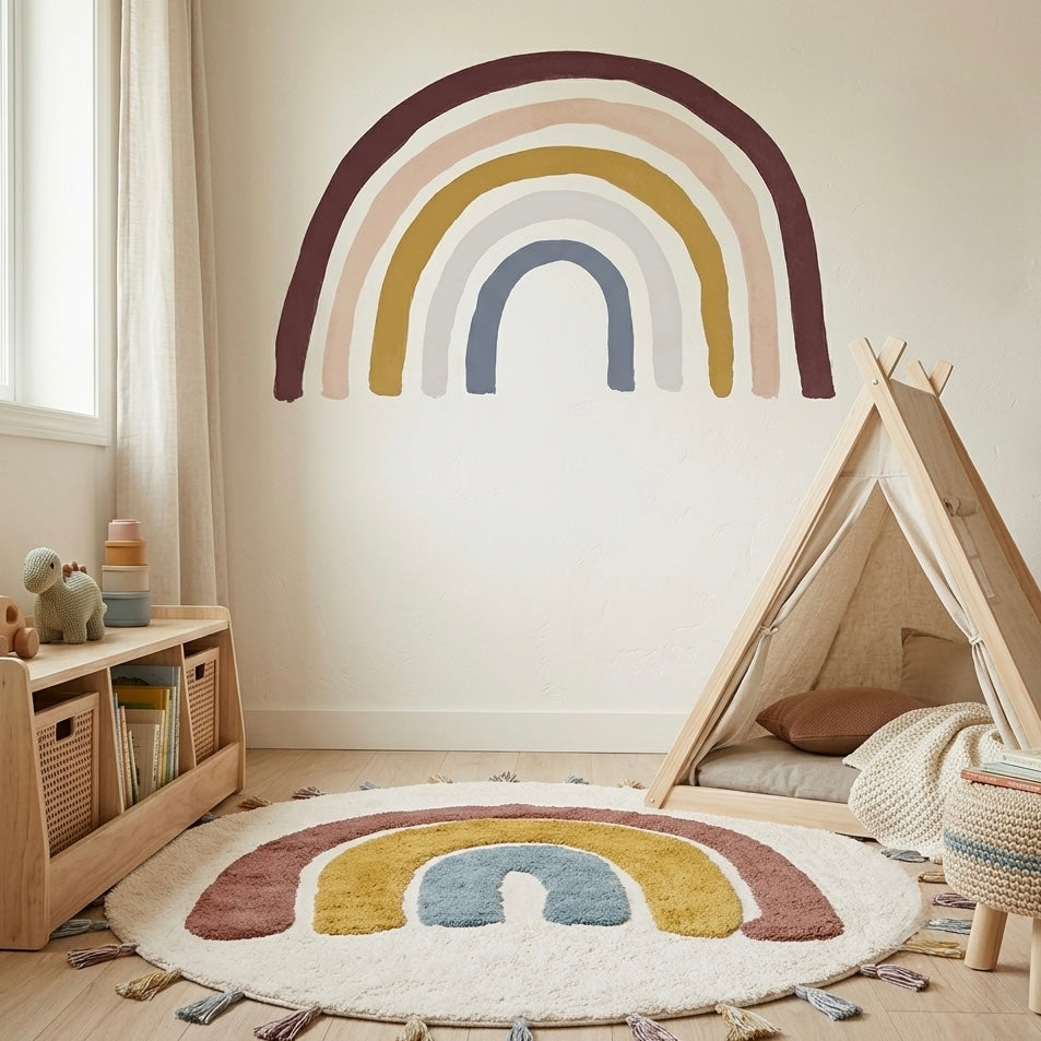 Vinilo Infantil Reposicionable ARCOÍRIS MULTICOLOR - SUEÑOS DE CIGÜEÑA