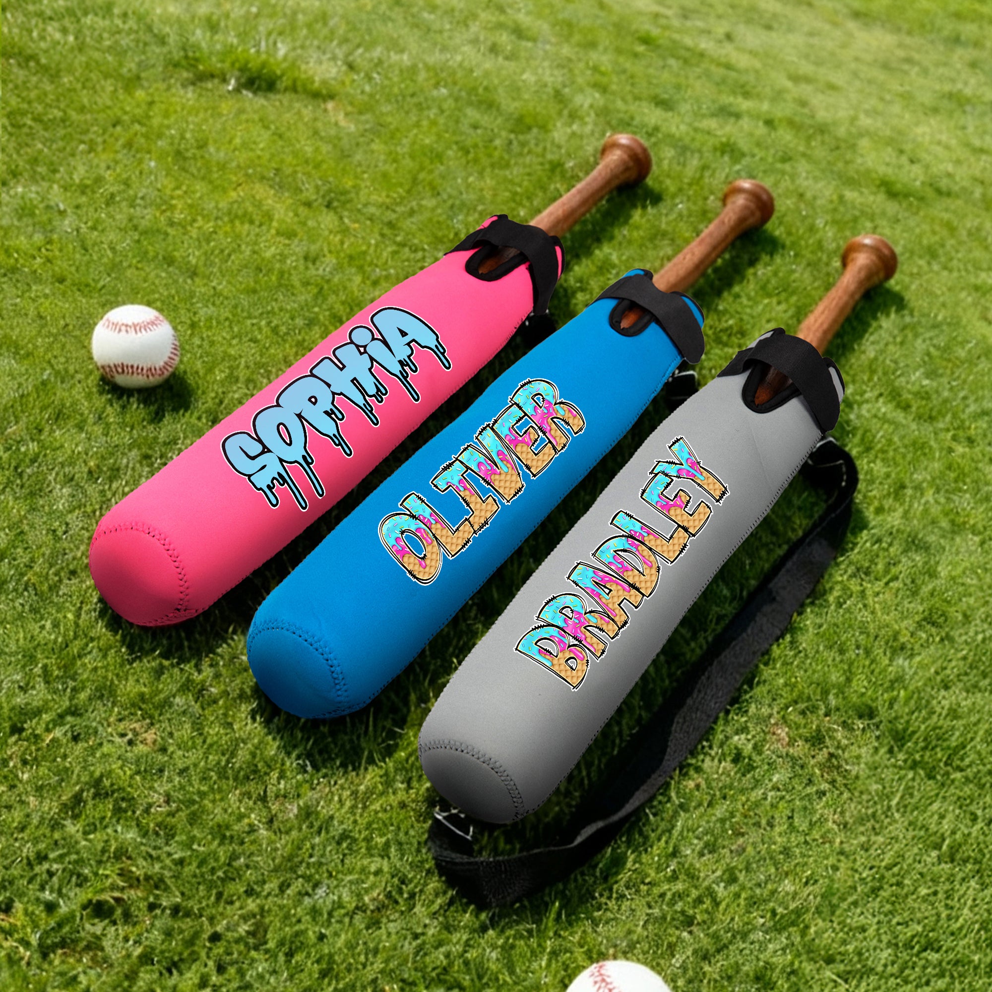 Funda personalizada para bate de béisbol con gancho y lazo Regalo de cumpleaños para jugadores de béisbol en el día del partido