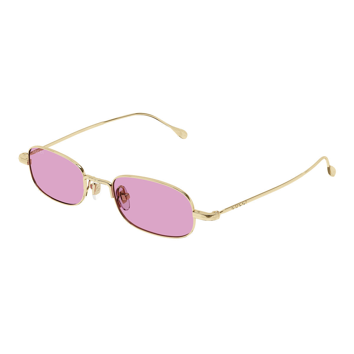 Gucci GG1648S005 Pink Tinted Metal Sunglasses — Gold