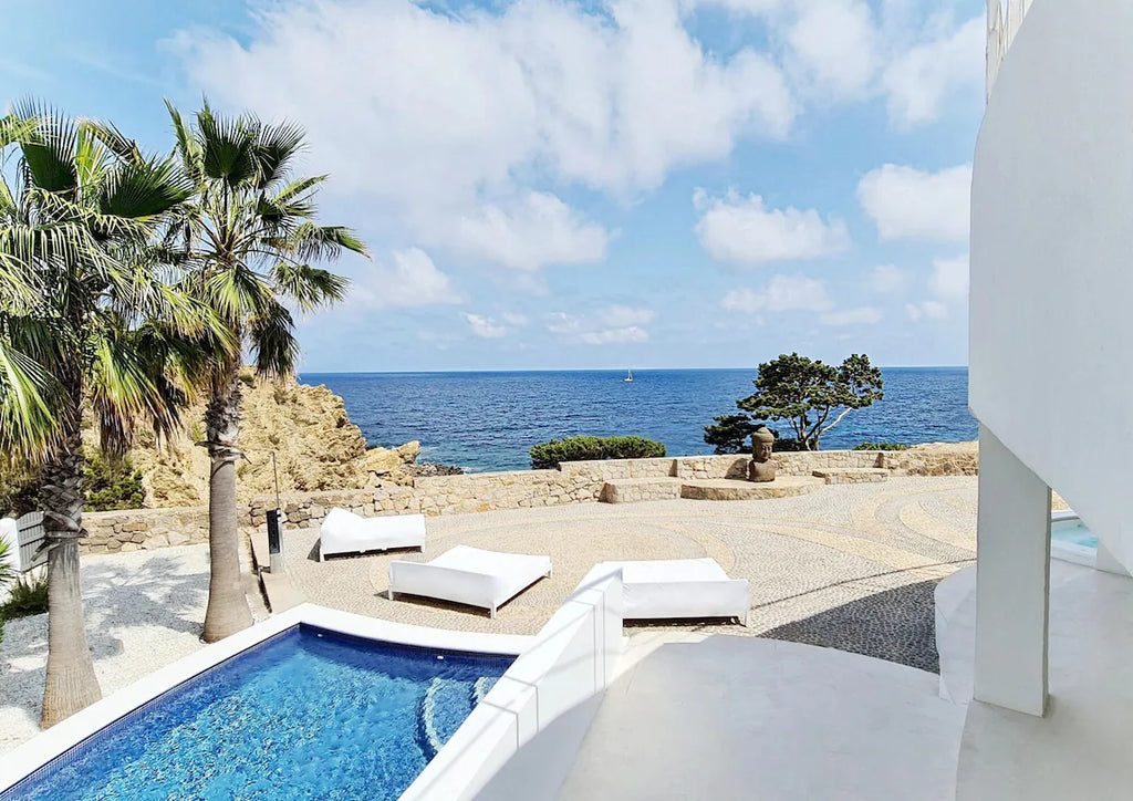 Super Rare 8-Bedroom Luxury Seafront Ibiza Villa with Private Beach, Panoramic Rooftop and Underground DJ Room in Santa Eulalia