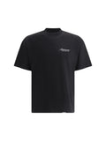 Represent Logo-Embroidered Cotton T-Shirt — Black