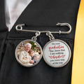 Broche Personalizado Walking Beside You Every Step 1-2 Fotos con Texto Conmemorativo Regalo de Graduación para Graduados