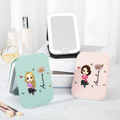 Espejo de maquillaje personalizado con nombre e iluminación LED tricolor ajustable Regalo de cumpleaños Aniversario para mujer