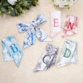 Bufanda de seda Toile de Jouy personalizada con iniciales Regalo de cumpleaños para mujer