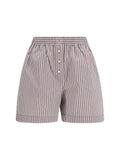 Brunello Cucinelli Striped Silk-Cotton Bermuda Shorts — White