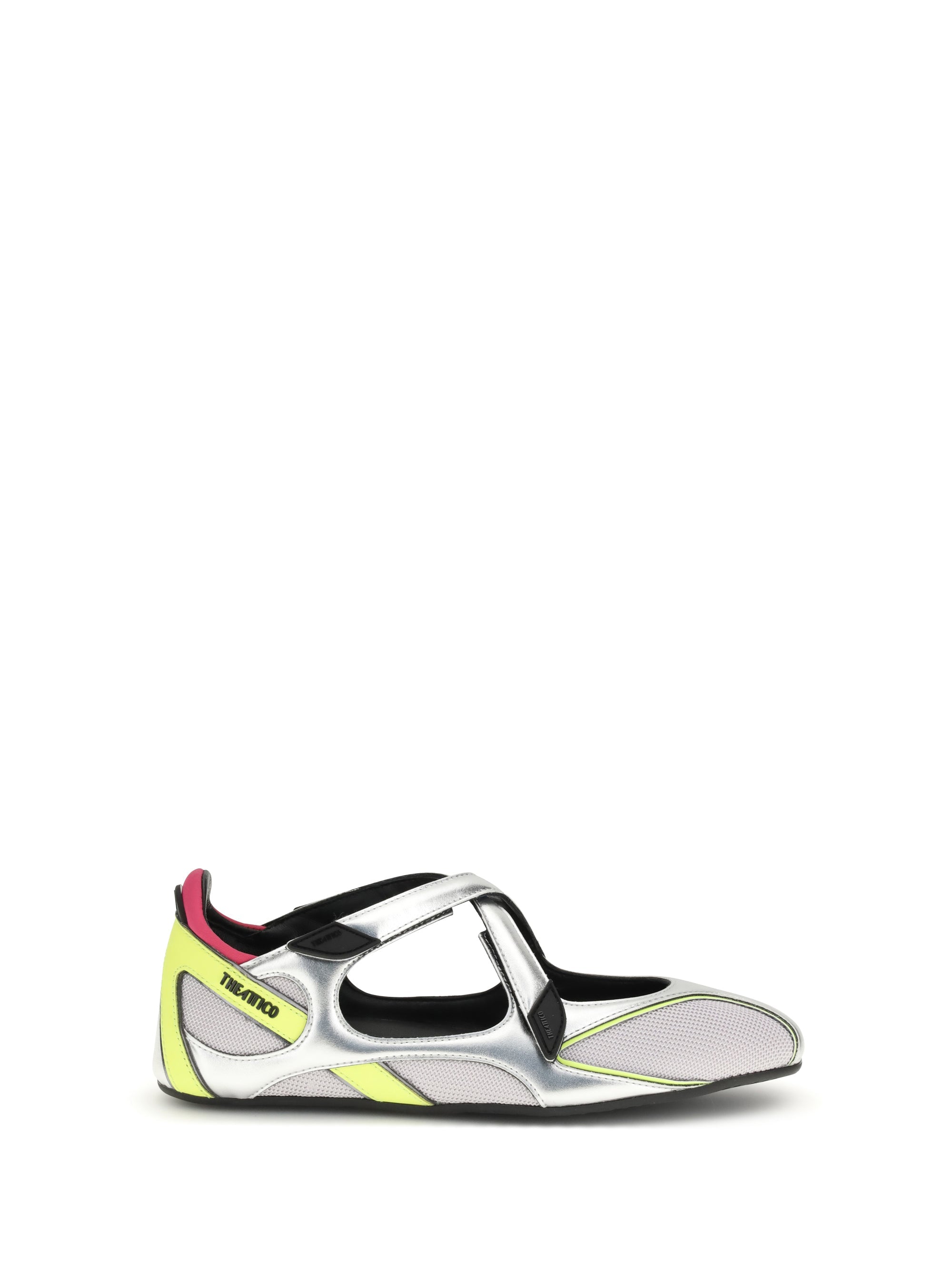 The Attico Floor Ballerinas — Silver