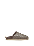 Forte_forte Mesh with Rhinestones Mule — Brown