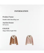 Bella Poetry Reversible Artificial Compound Leather Shearling Short Jacket