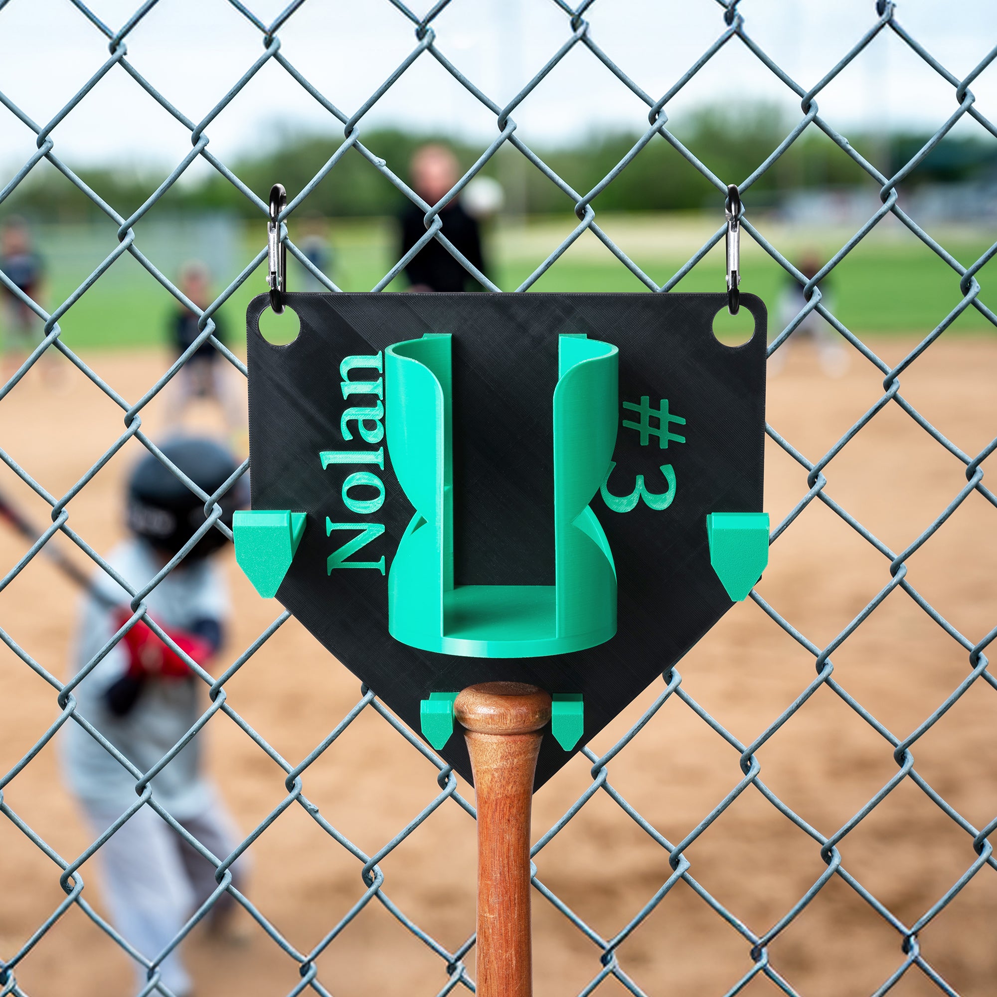 Personalizado Multicolor 3D-Texto Impreso Baseball Home Plate Dugout Organizador Entrenamiento Diario Día de Juego Regalo para los amantes de los jugadores de béisbol