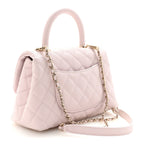 Chanel Caviar Quilted Mini Coco Handle Flap Lilas Lilac