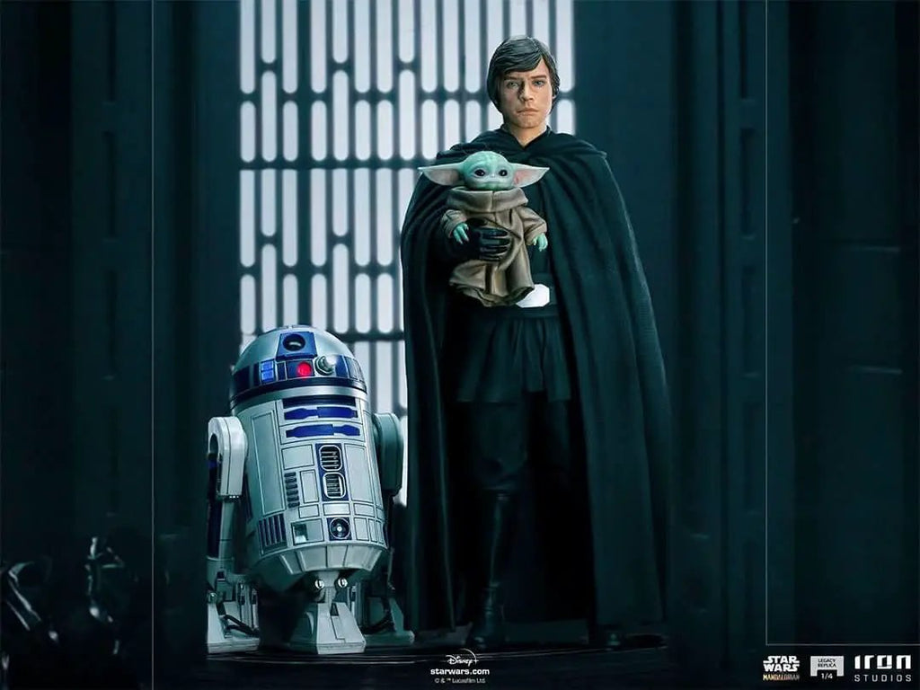 Luke Skywalker, R2-D2 and Grogu - Star Wars: The Mandalorian - Legacy Replica 1/4 - Iron Studios