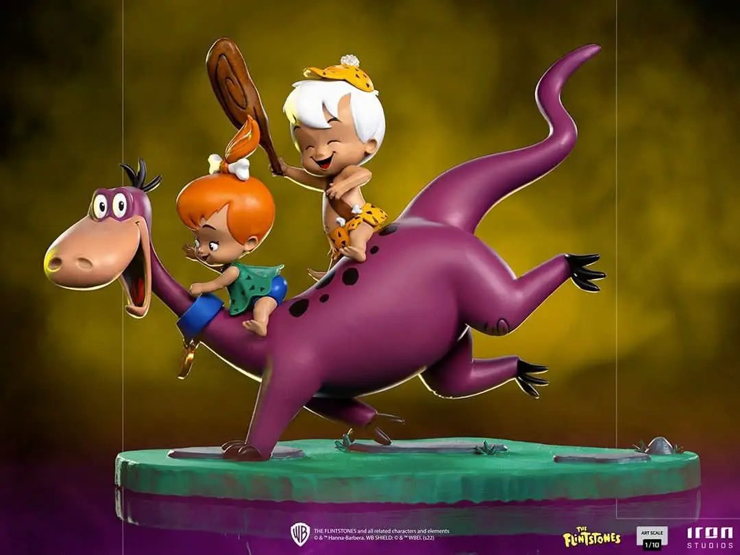 Statue Dino, Pebbles and Bamm-Bamm - The Flintstones - Art Scale 1/10 - Iron Studios