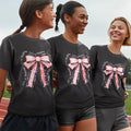 Personalizado Multicolor Mascota Coqueta Lazo Camiseta Sudadera con Nombre Equipo Motivación Día del Juego Cumpleaños Regalo para Cheerleaders Mujeres