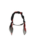 Alexander McQueen Skull Scarf Double-Wrap Bracelet — Black