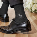 Monograma bordado personalizado Calcetines de la boda de los hombres despedida de soltero propuesta de regalo de boda para el padrino Groomsman novio