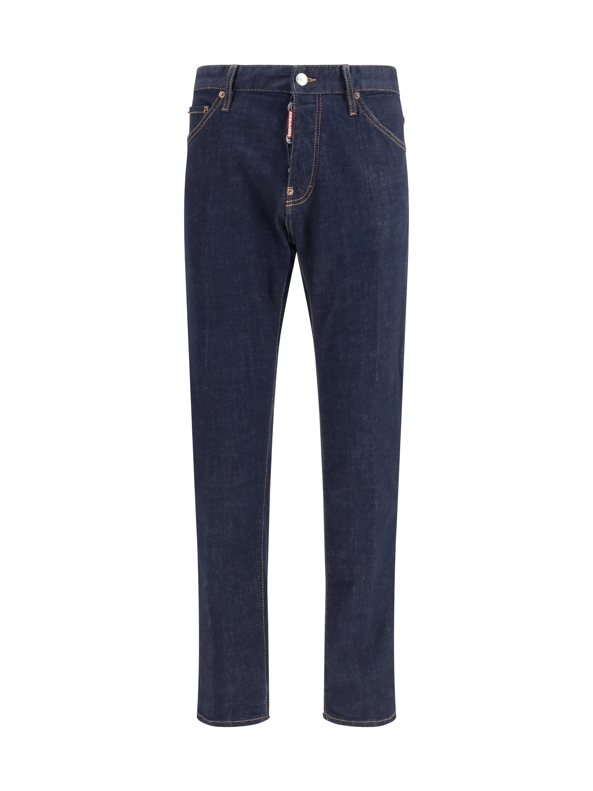 Dsquared2 Long Stretch Cotton Jeans — Navy