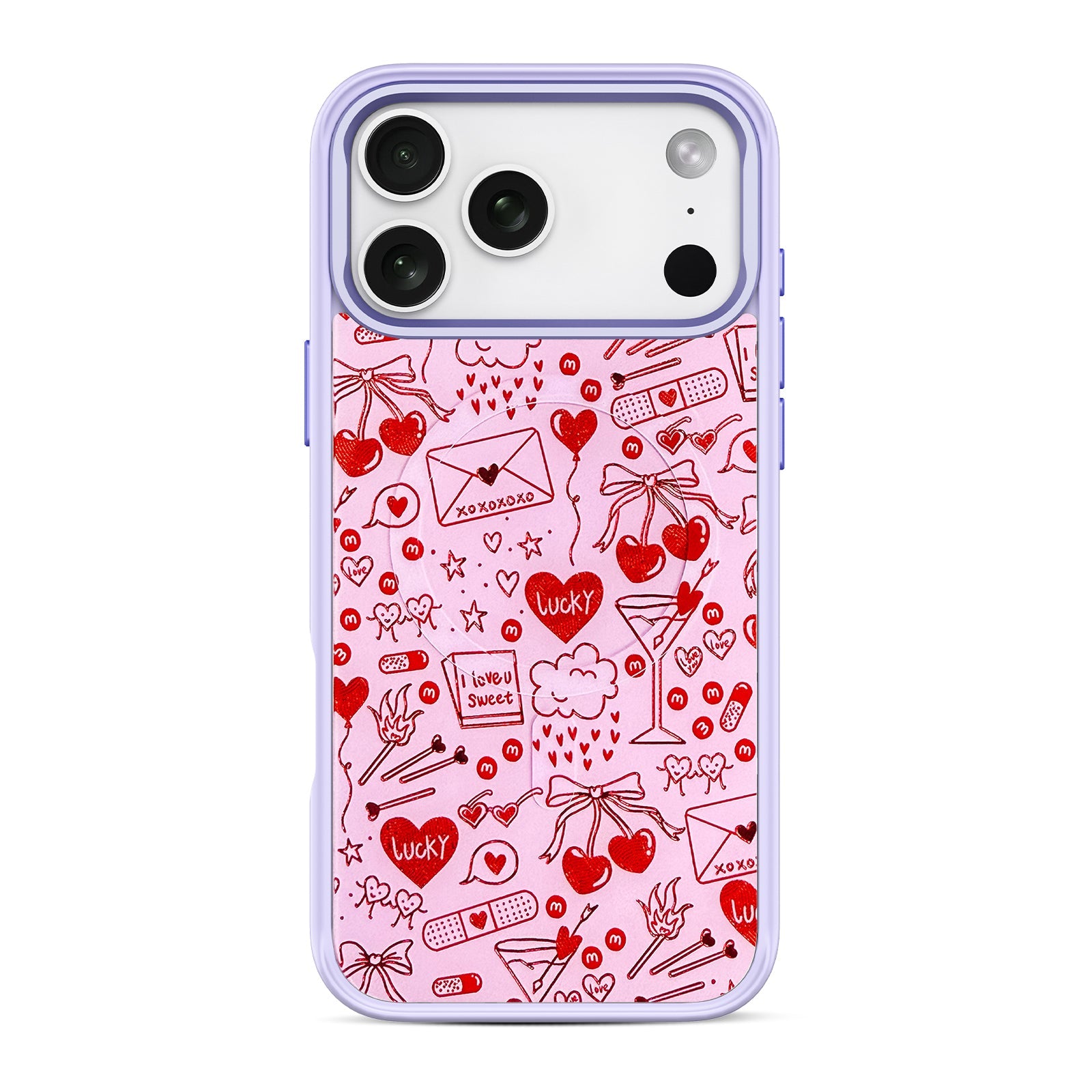 Cherry Line Art Snap-On Cover