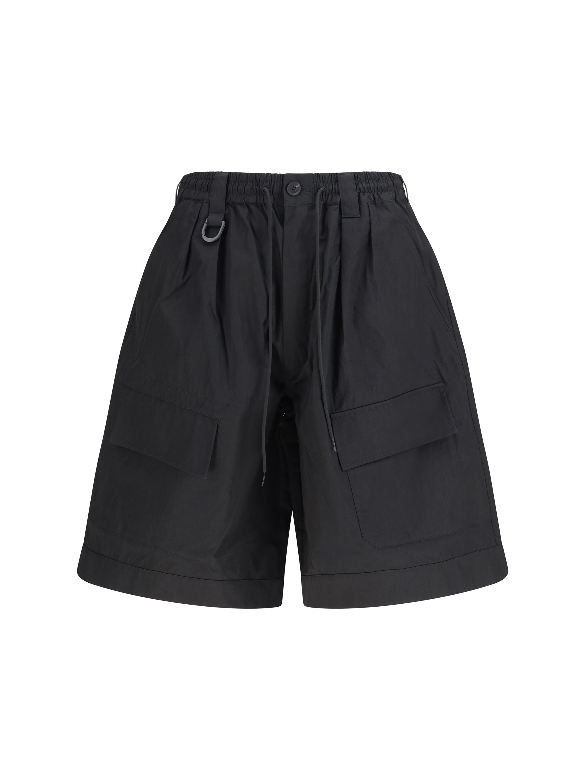 Y-3 Cotton-Blend Cargo Cargo Shorts — Black