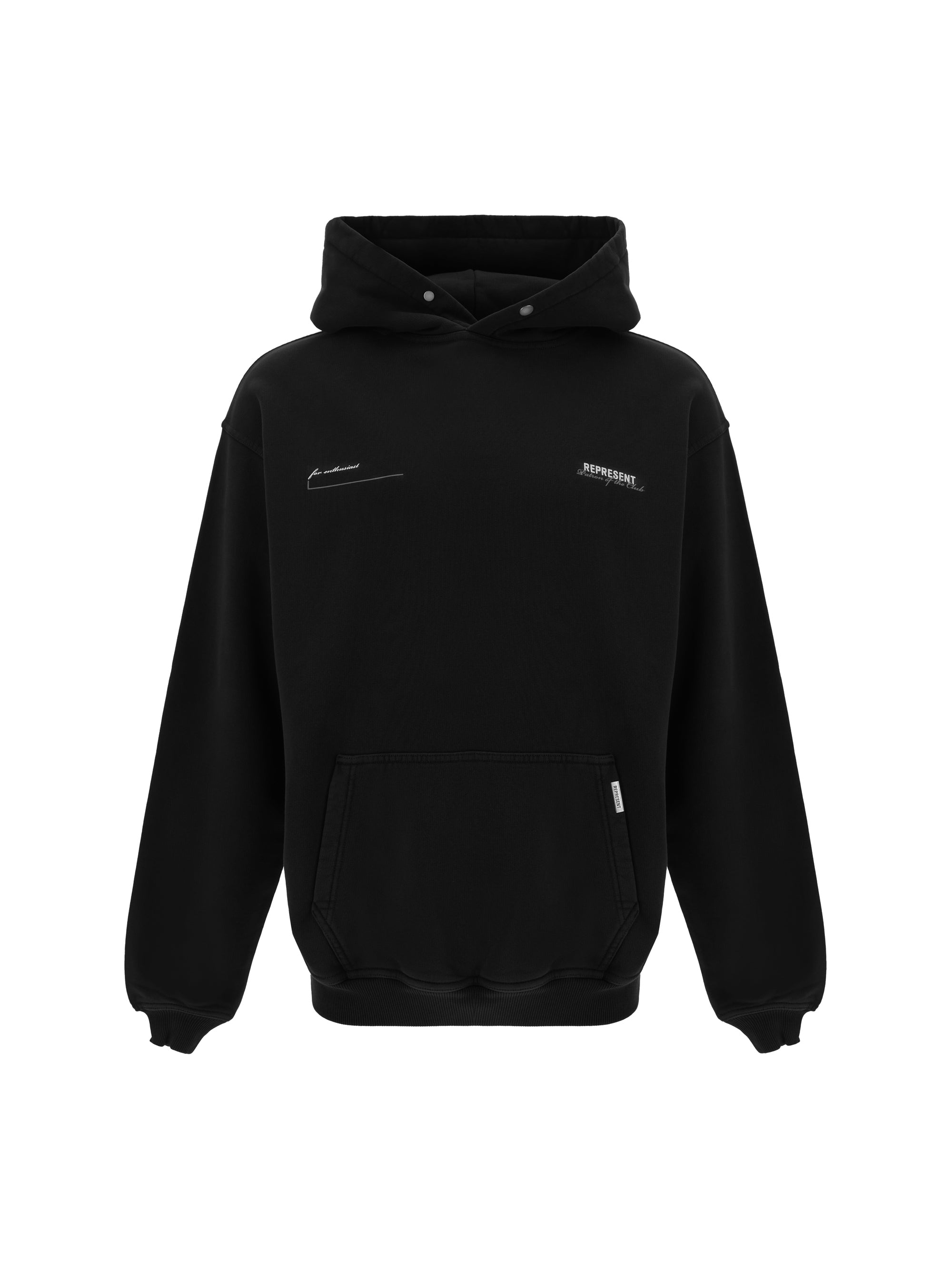 Represent Cotton Hoodie — Black
