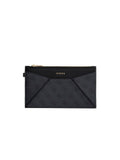 Guess Geometric Polyurethane Card Case — Black