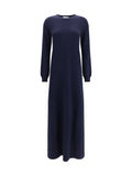 Malo Cashmere Crewneck Dress — Navy