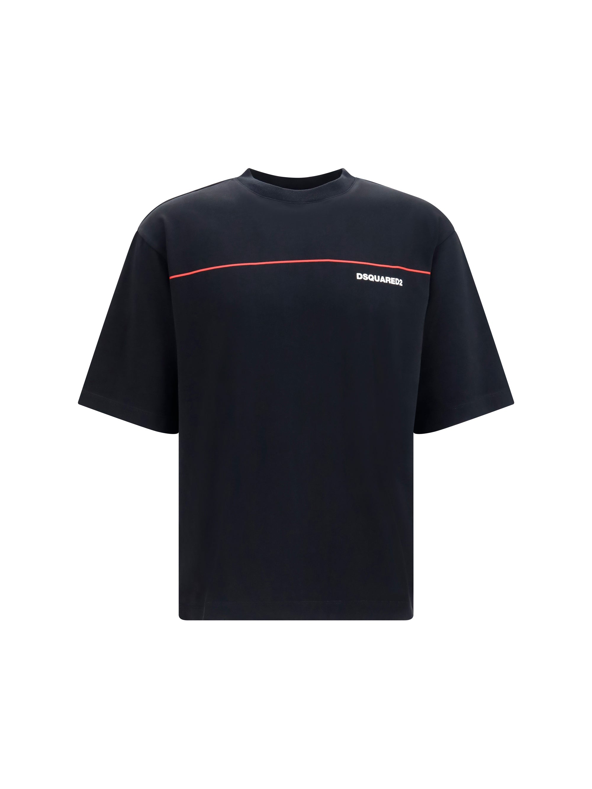 Dsquared2 Logo & Stripe T-Shirt — Black