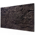 3D Faux Stone Wall Panels 8-Pack for Interior & Exterior Accent Walls with Water-Resistant Polyurethane 4' x 2' x 1" Thick Black
