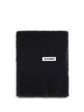 Jil Sander Wool with Logo Scarf — Black
