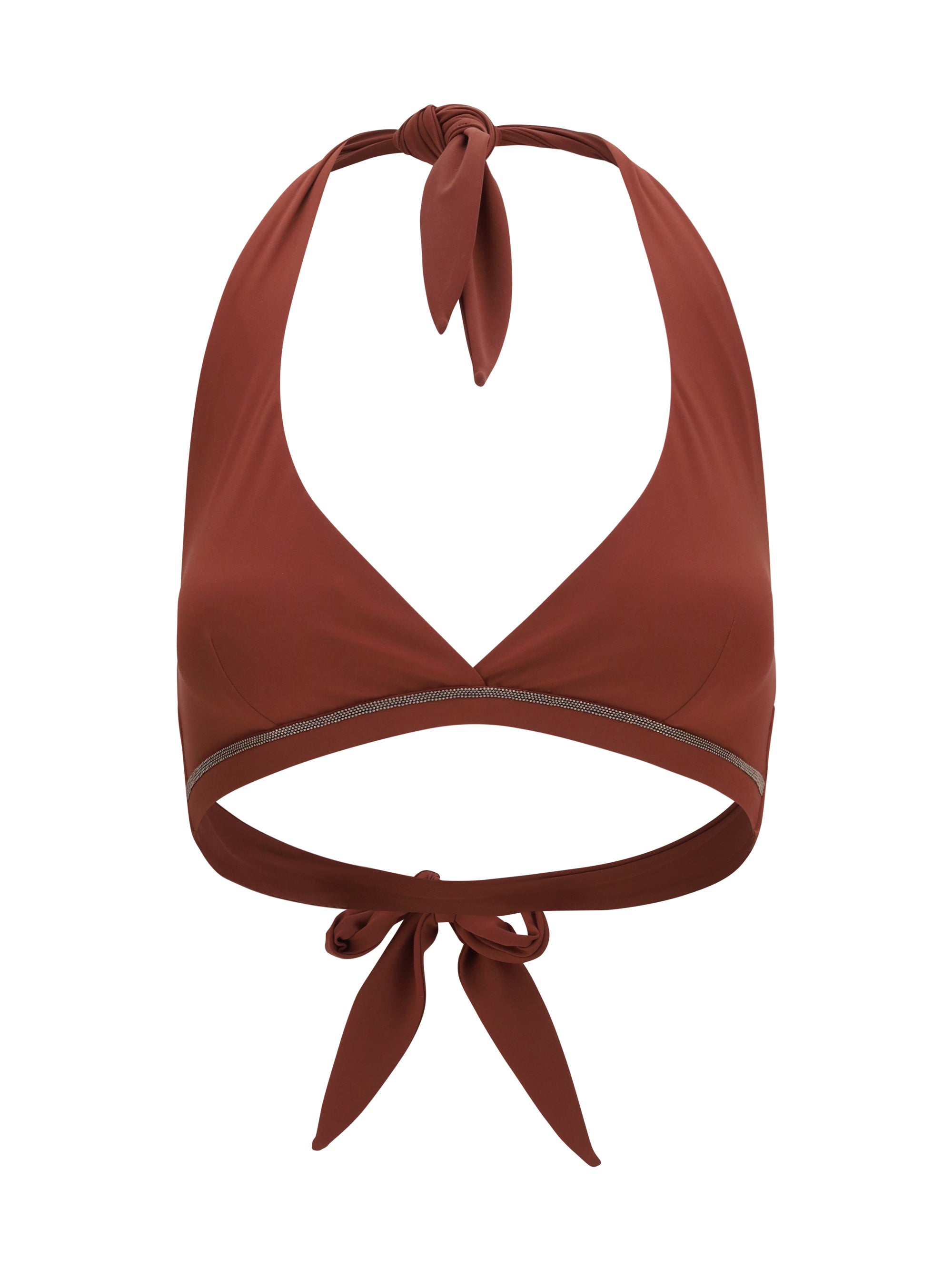 Brunello Cucinelli Bikini Top — Red