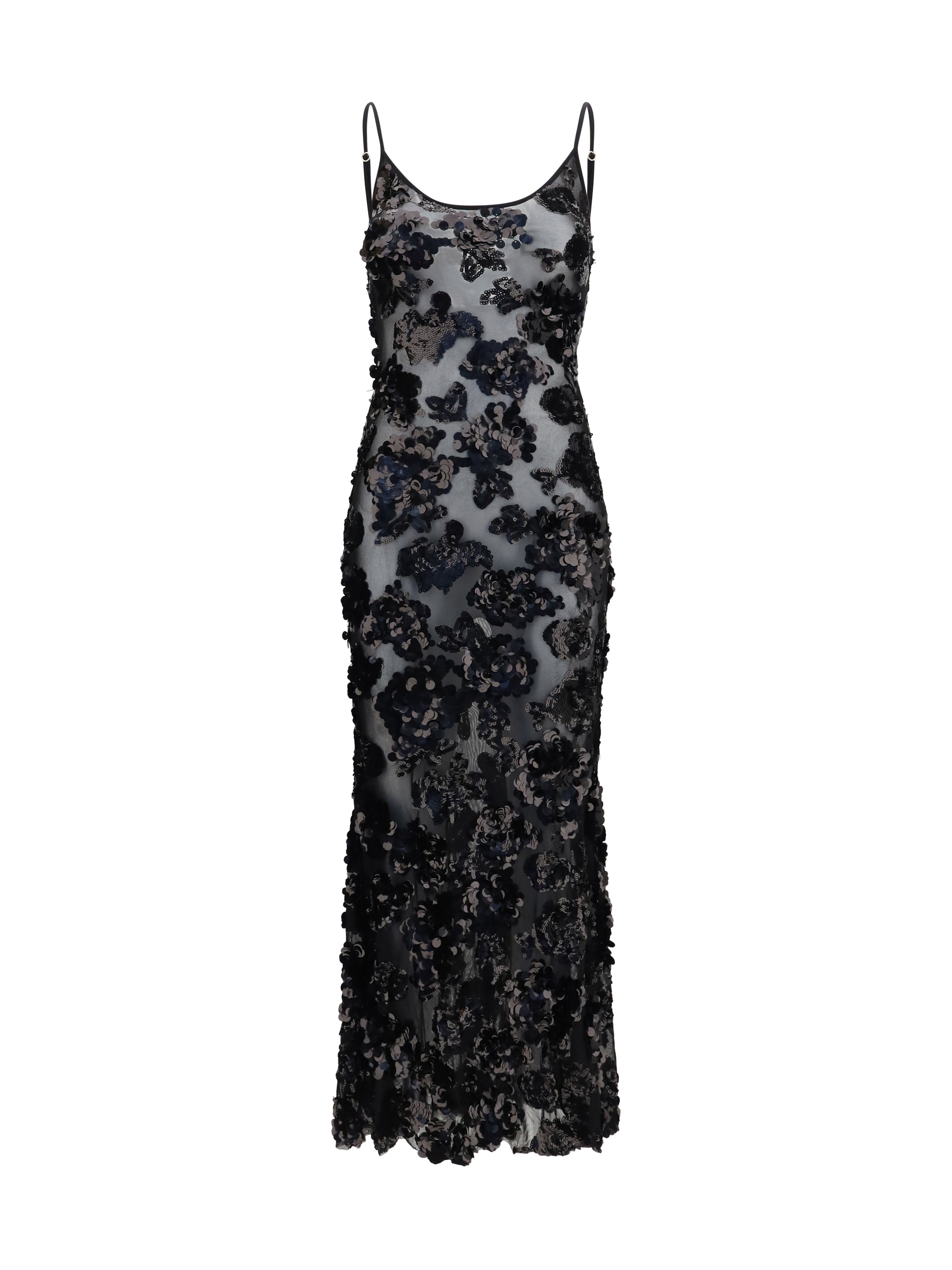 Nissa Sequin-Embellished Dress — Black