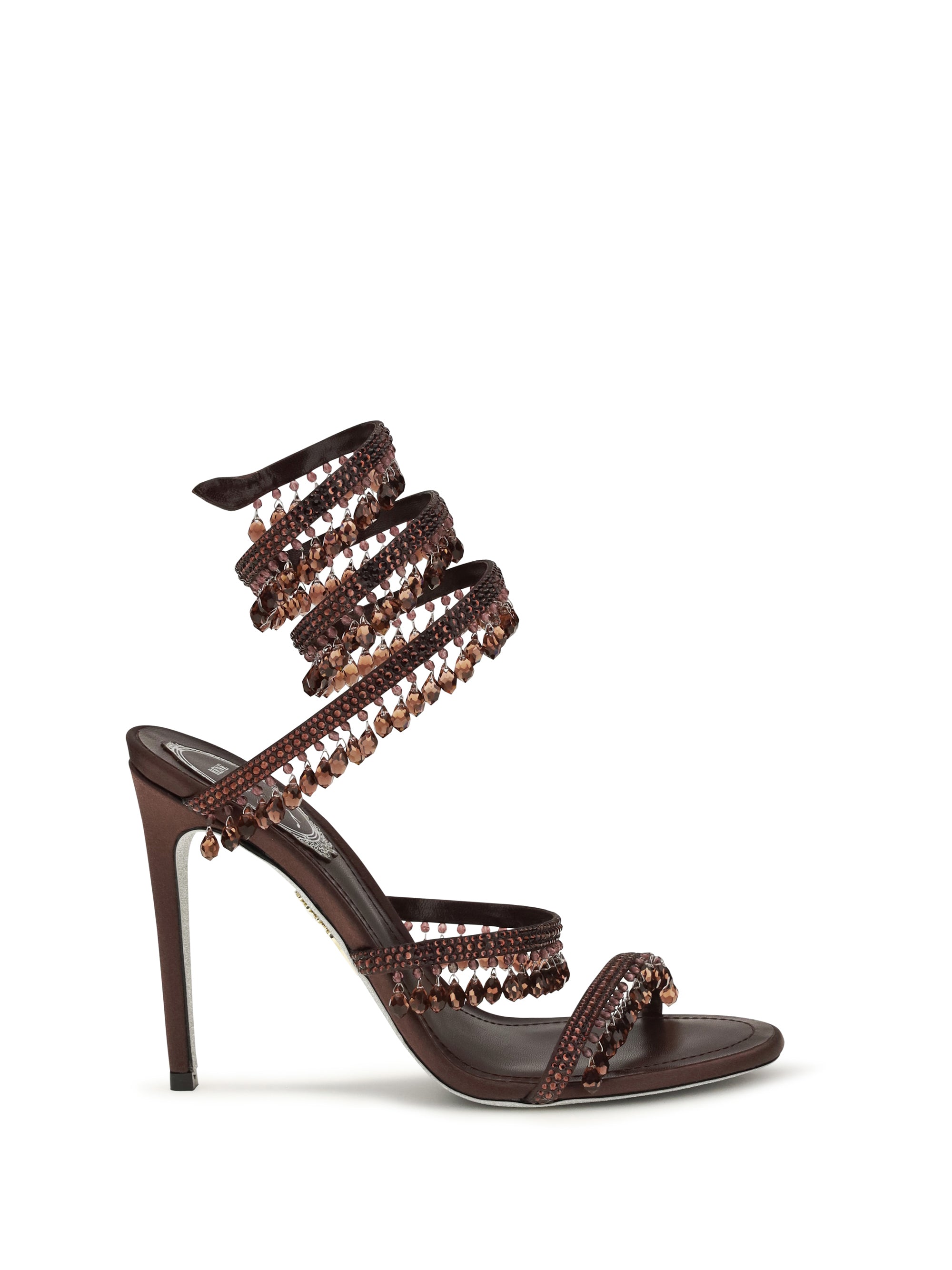 Rene Caovilla Chandelier Sandals — Burgundy
