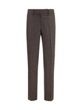 Lardini Tailored Viscose Trousers — Brown