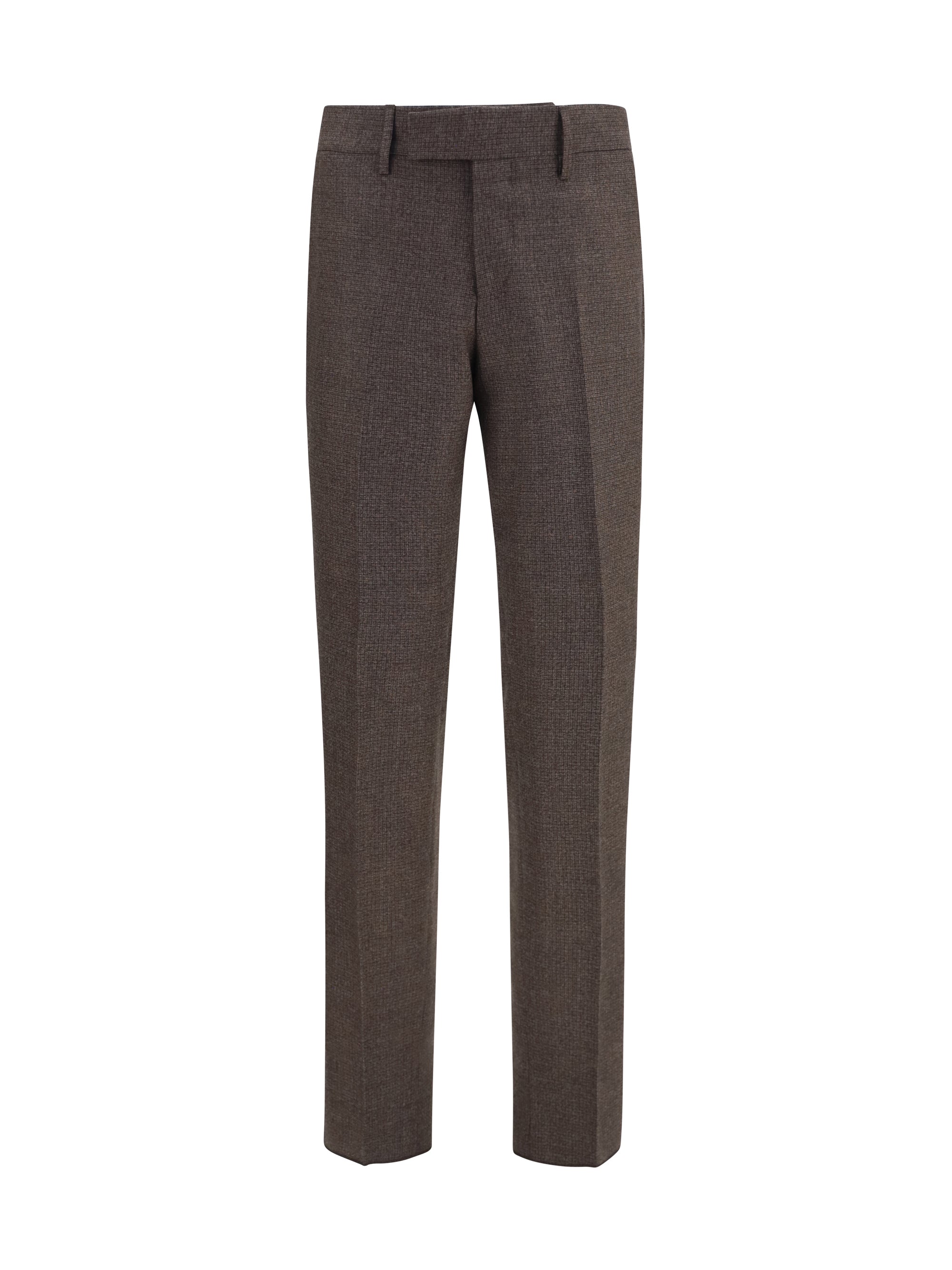 Lardini Tailored Viscose Trousers — Brown