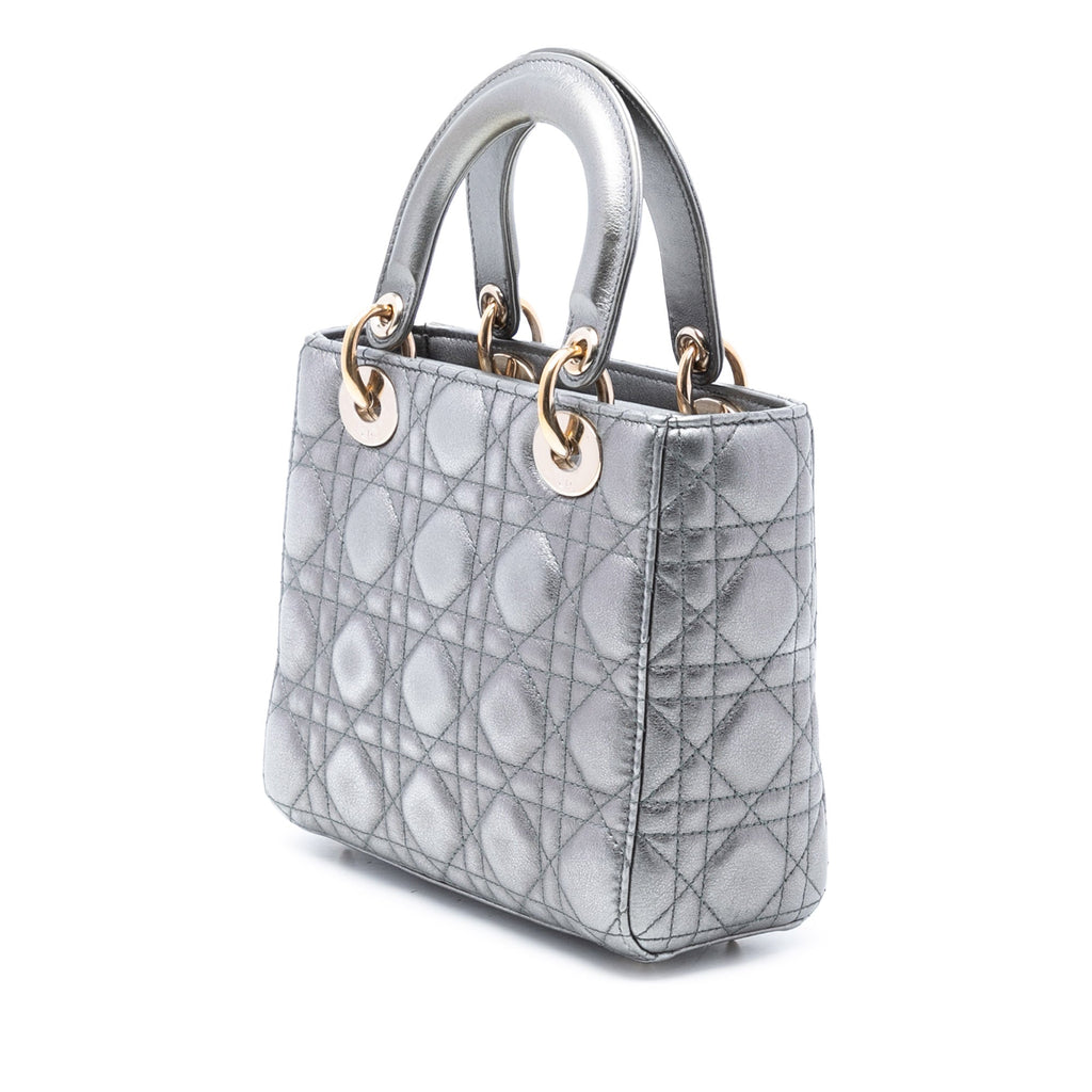 Small Metallic Lambskin Cannage My ABCDior Lady Dior