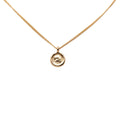 Gold Plated Strass CD Round Pendant Necklace