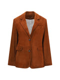 Golden Goose Sheepskin Leather Blazer — Brown