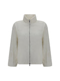 Gongdid Design Padded Striped Jacket — White