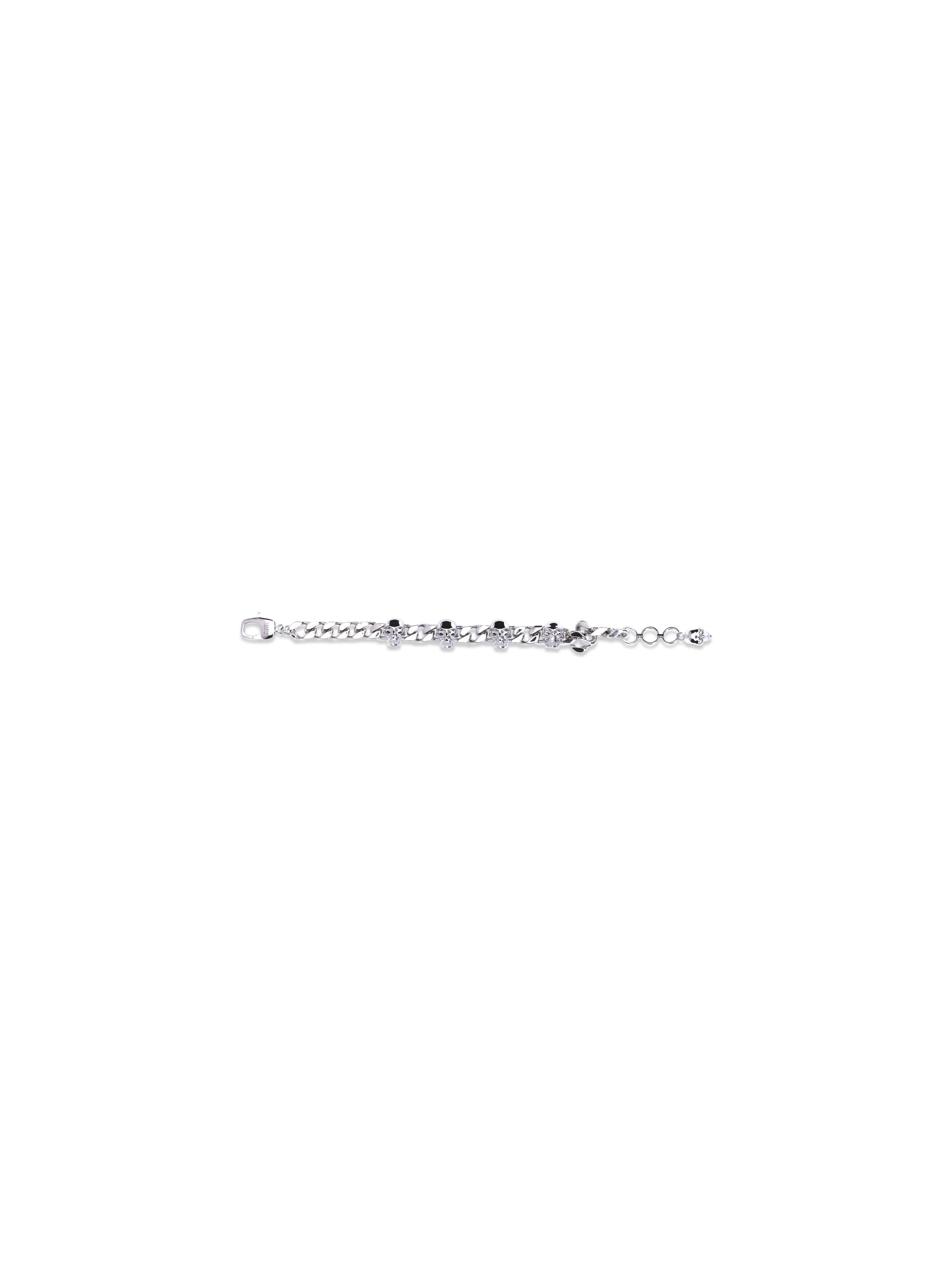 Alexander McQueen Skull-Detail Chain Bracelet — Silver