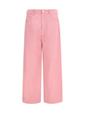 'S Maxmara Cotton-Linen Blend Trousers — Pink
