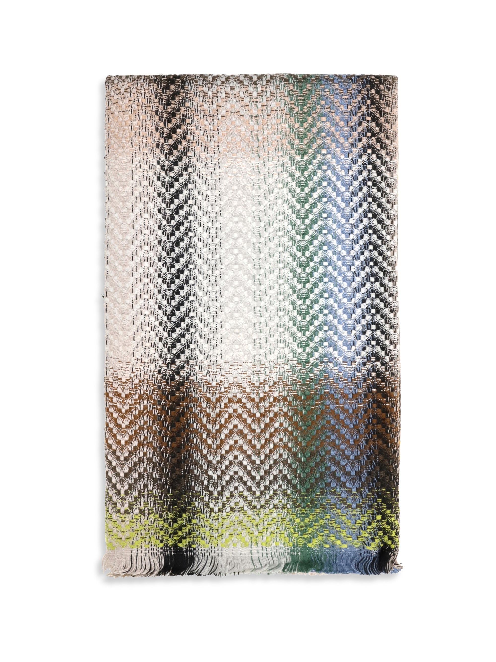 Missoni Checked Wool-Blend Scarf — Beige