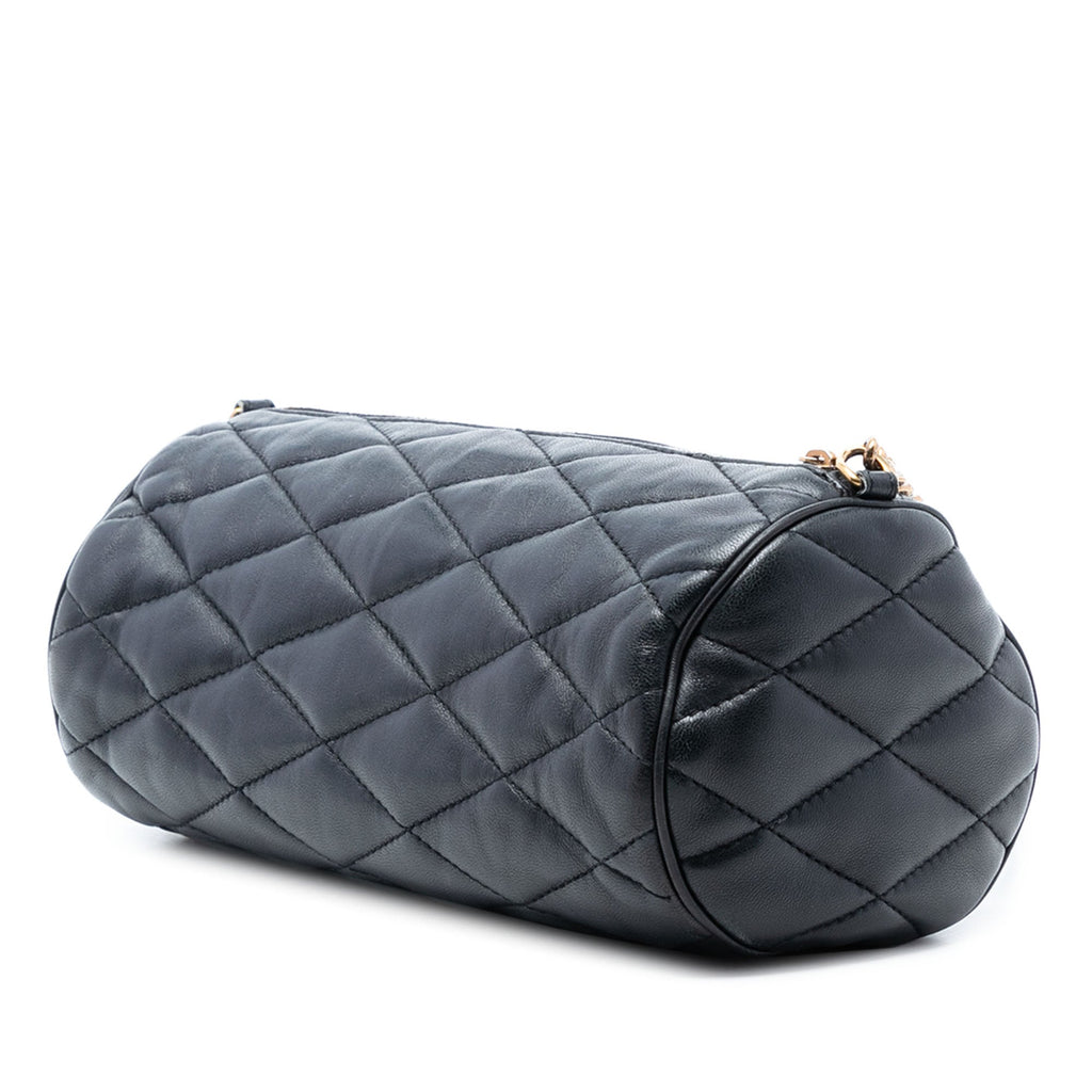 Small Quilted Lambskin Sade Tube Bag