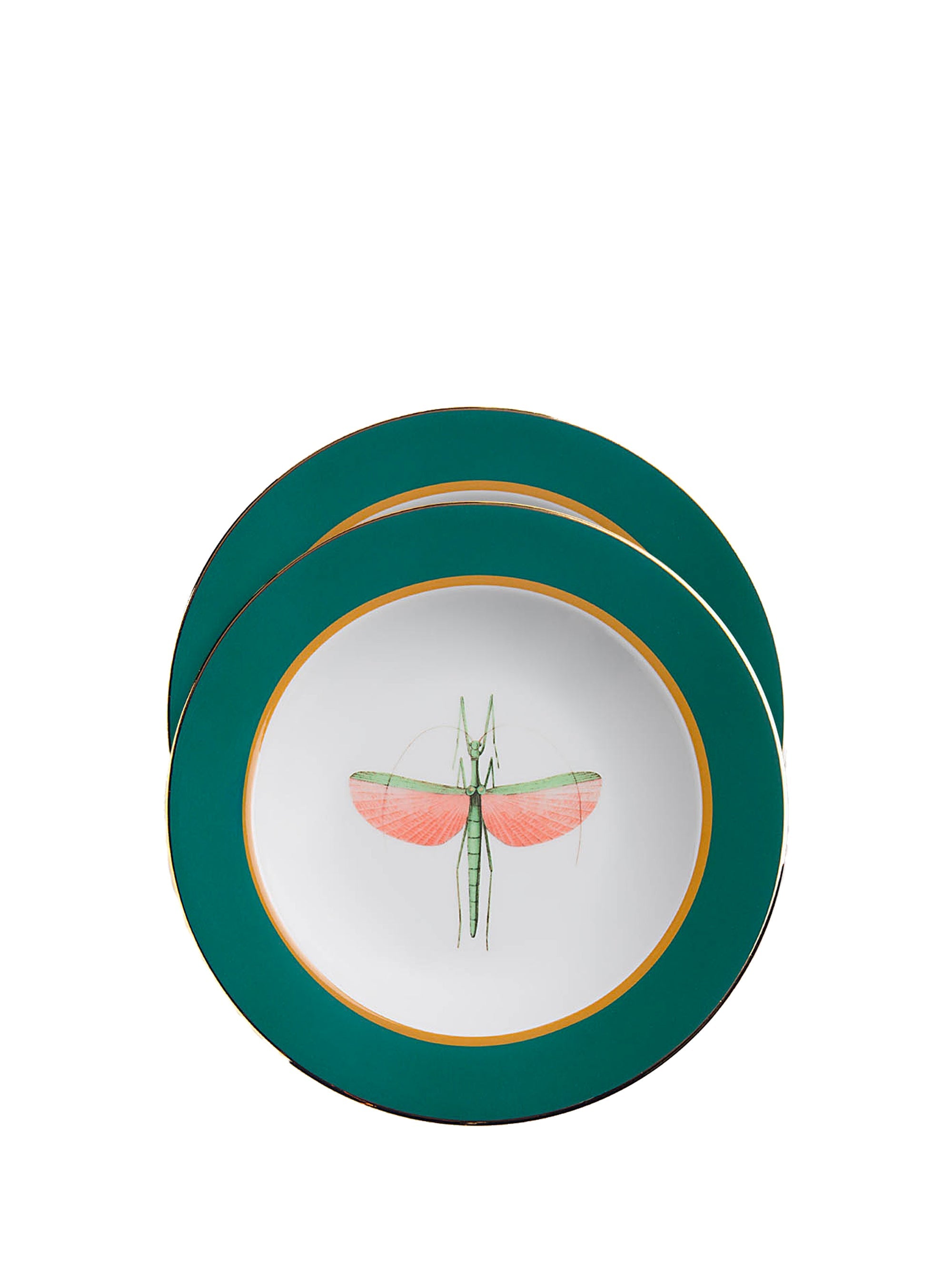 La Double J Libellula Soup Plate Set — Teal