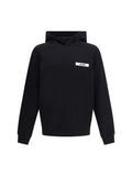 Jacquemus Logo-Patch Cotton Hooded Sweatshirt — Black