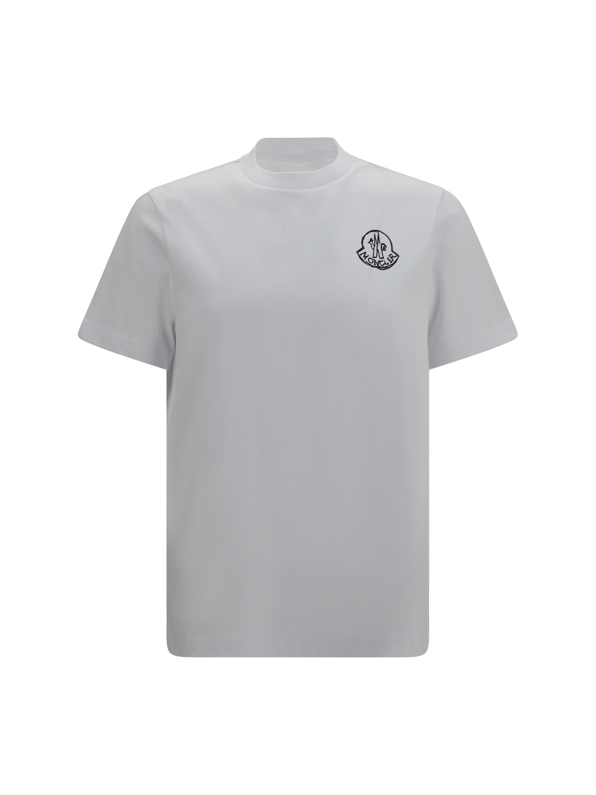 Moncler Logo-Patch Cotton Jersey T-Shirt — White