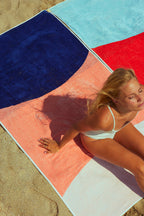 KONOH - Toalla de playa de algodón orgánico con bolsillo