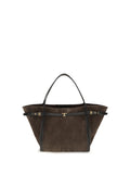 Tod's Suede and Full-Grain Leather Tote Bag — Brown
