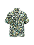 Valentino Papier Floral Print Shirt — Black