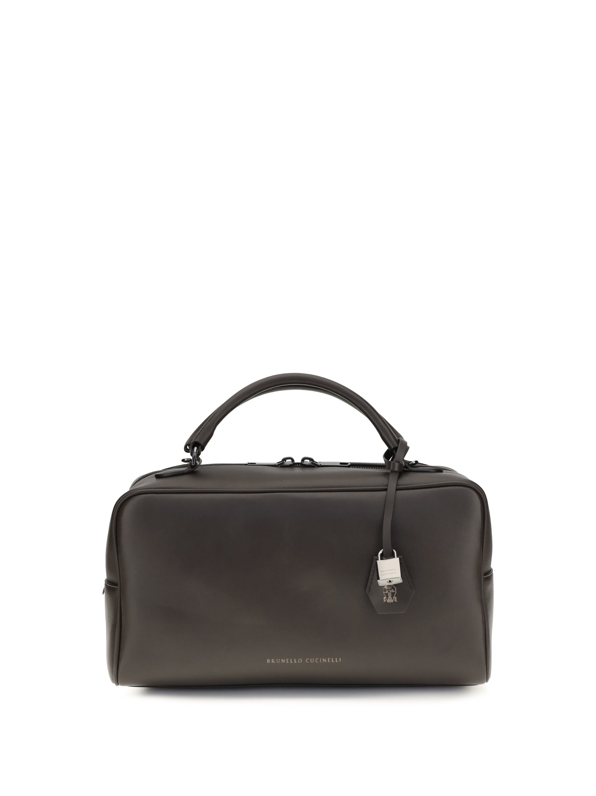 Brunello Cucinelli Boston Explorer Shoulder Bag — Brown