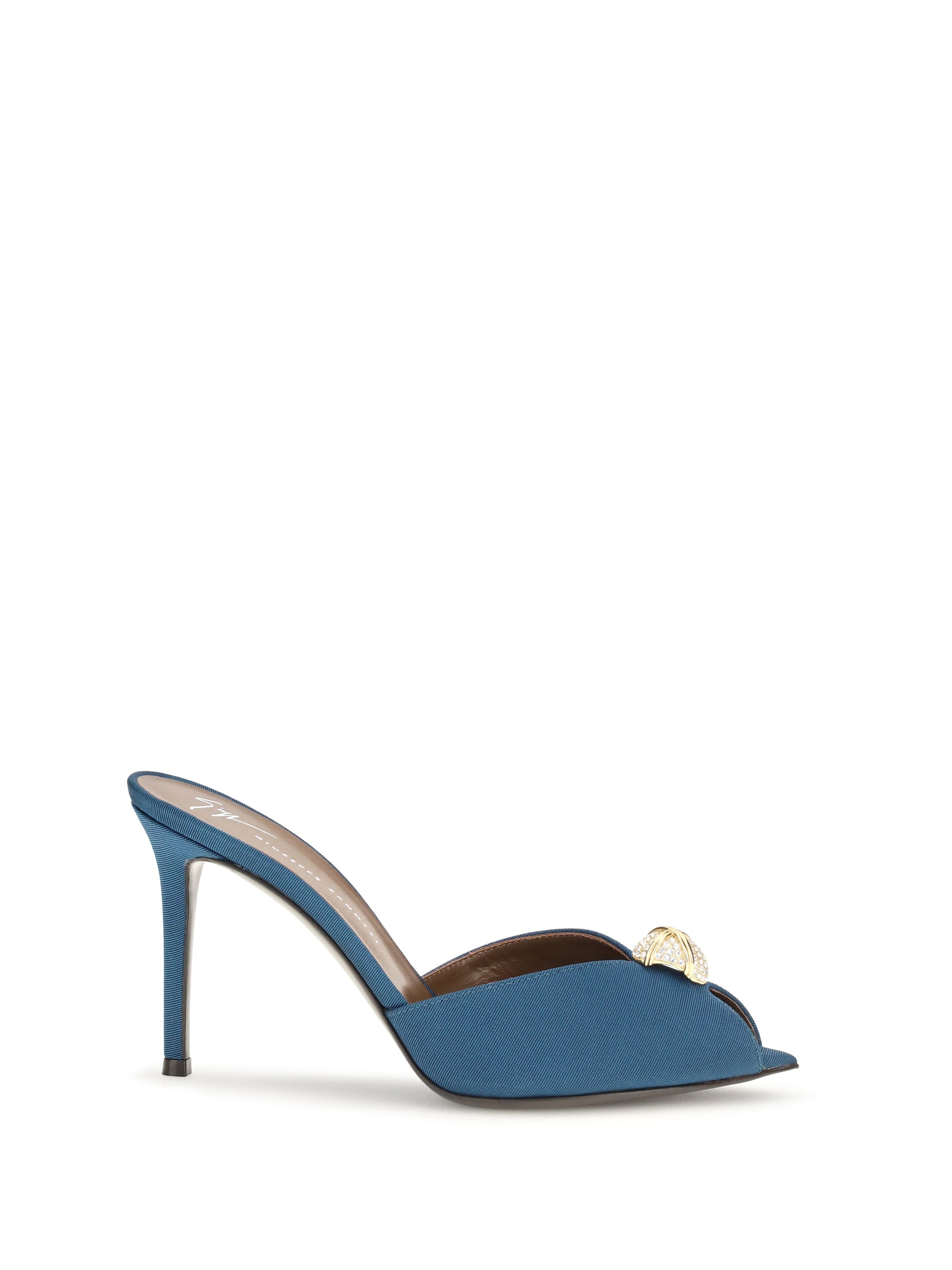 Giuseppe Zanotti Crystal-Embellished Mule — Blue