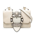 Goatskin Madras Soft Calf Crystal Embellished Crossbody